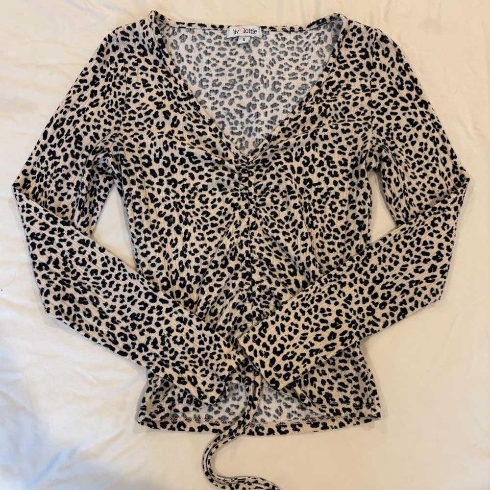 Forever 21 Animal Print Long Sleeve Top